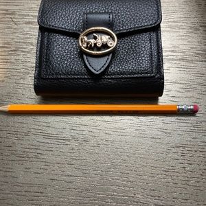 Coach black leather wallet